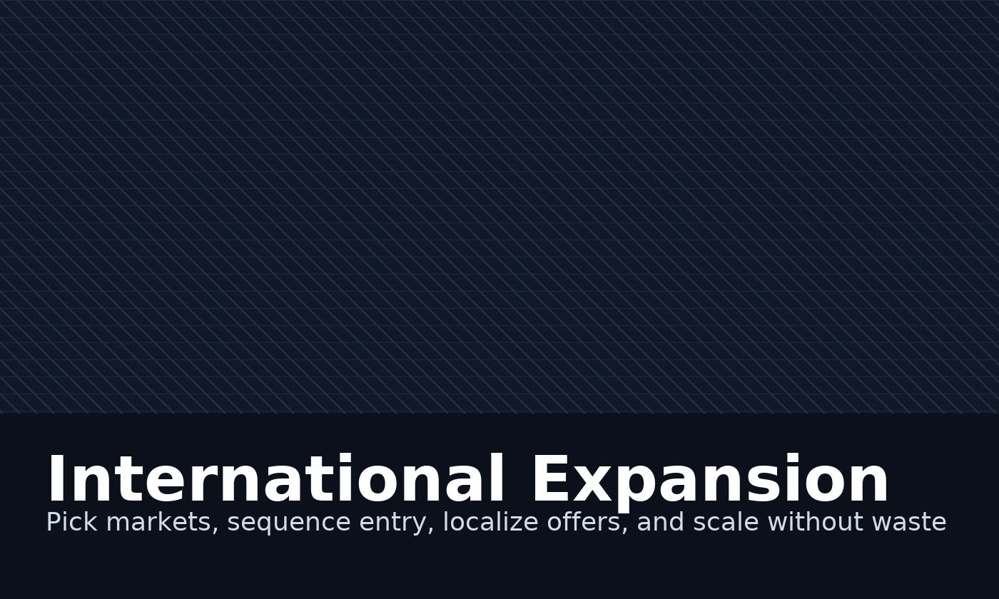 Abstract world grid representing global market entry